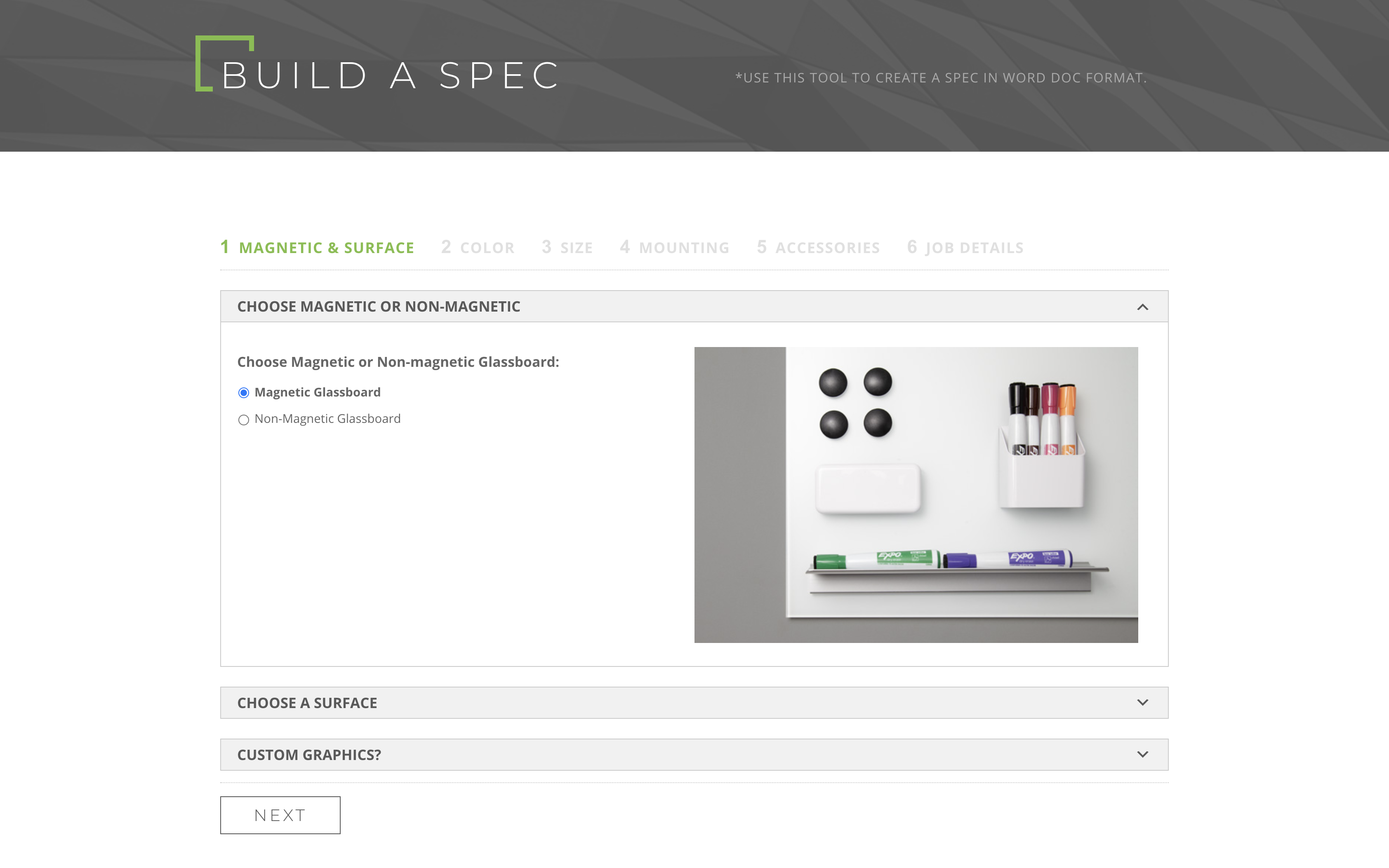 how to build a spec